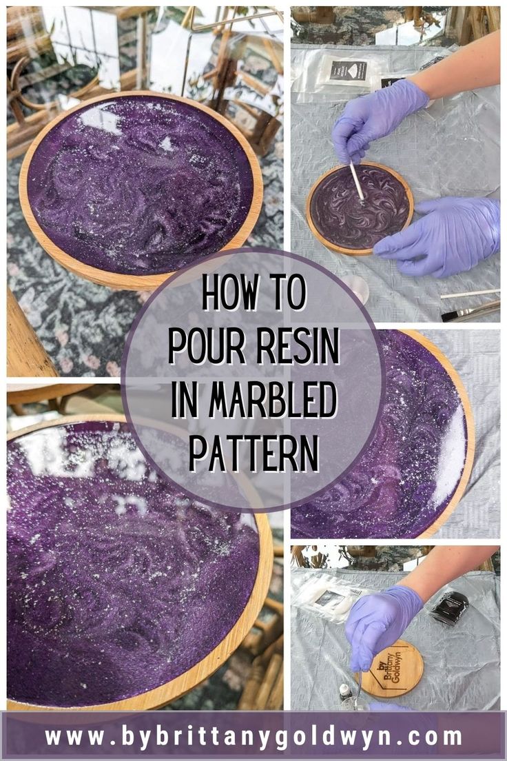 how to pour resin in marbeld pattern