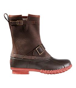 #LLBean: Women's Bean Boots, 10" Engineer Buckle Flannel-Lined Fall Moto Boots For Outdoor Work With Round Toe, Fall Moto Boots With Reinforced Toe For Hiking, Rustic Boots For Outdoor Work In Fall, Rugged Fall Boots For Outdoor Work, Rugged Boots For Outdoor Work In Fall, Rustic Moto Boots With Reinforced Toe For Fall, Rustic Waterproof Boots With Reinforced Toe For Fall, Rustic Reinforced Toe Moto Boots For Fall, Rugged Moto Boots With Reinforced Toe For Winter