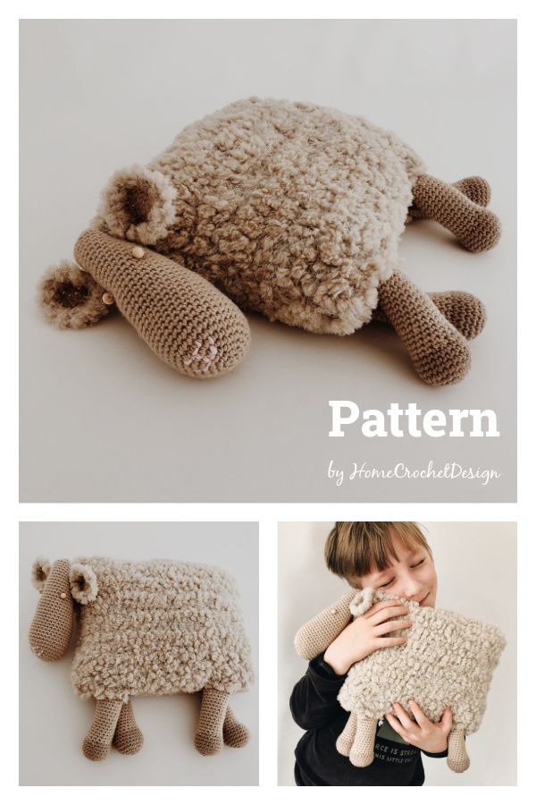 Free Amigurumi Plush Pattern, Crochet Baby Pillow, Crochet Animal Pillow Pattern, Crochet Pillow Animal, Knitted Animal Pillows, Amigurumi Pillow Animal, Crochet Animal Pillow, Crochet Patterns Stuffed Animals, Plush Crochet Pattern Free