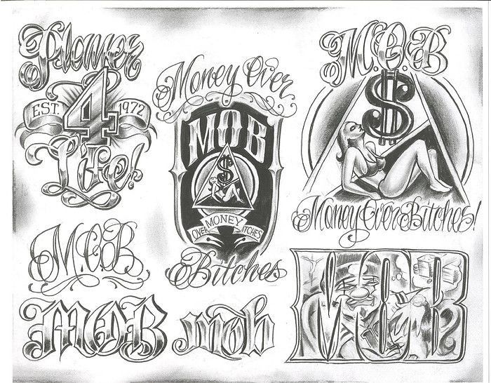 an old school tattoo design with some lettering