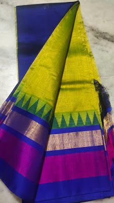 Golden Blouse Designs, Baluchari Saree, Kuppadam Pattu Sarees, Bridal Hairstyle Indian Wedding, Kuppadam Sarees, Kanjivaram Sarees Silk, Saree Wearing Styles, Saree Wearing, New Saree Designs