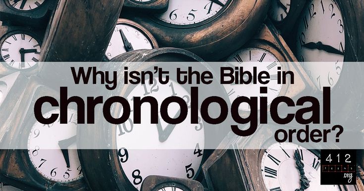 many clocks with the words, why isn't the bible in chronological order?