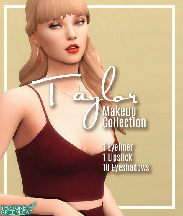 the cover of taylor makeup collection is shown