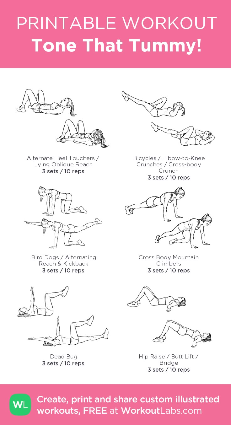 the printable workout poster shows how to do an exercise with your hands and feet