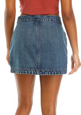 This cotton-denim wrap skirt from Levi's is a chic option for casual days. | Levi's Women's Wrapped Skirt, 29 Denim Wrap Skirt, Wrapped Skirt, Levis Women, Wrap Skirt, Levi's, Skirt