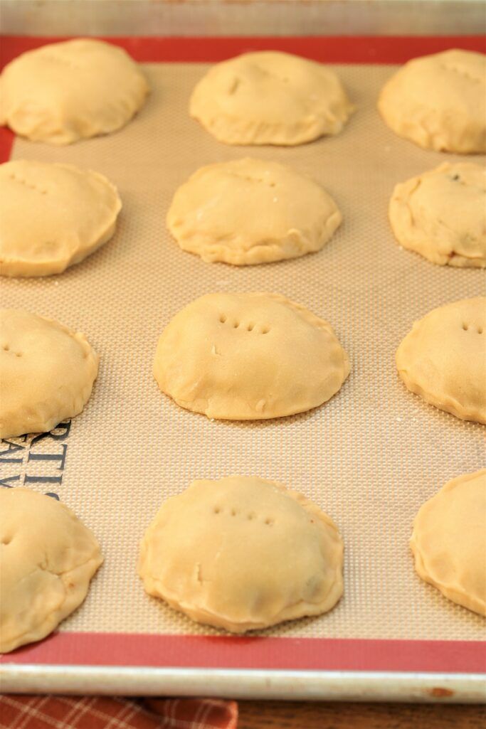 the dough is ready to be baked on the baking sheet in the oven for consumption