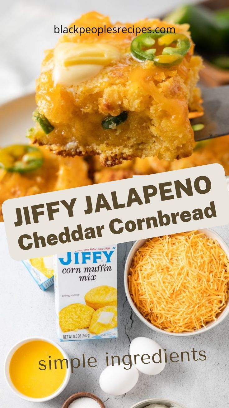 there is a sign that says jiffy jalapeno cheddar cornbread