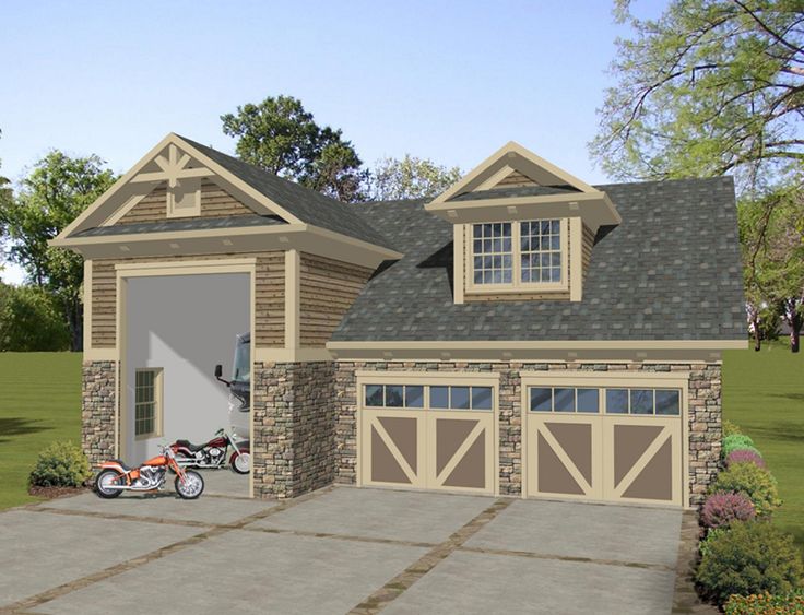 this is an artist's rendering of a two car garage