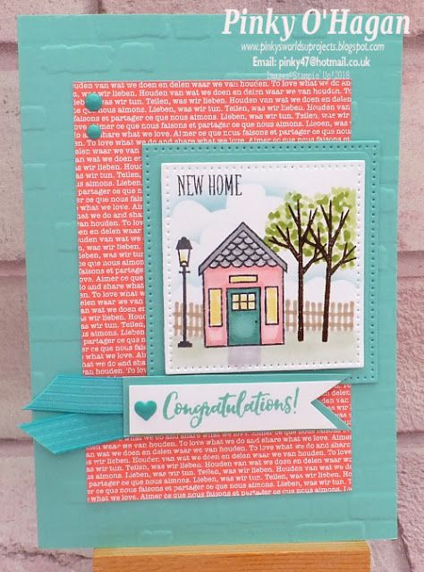 pinky o'hagan new home card made with stampin's stamps