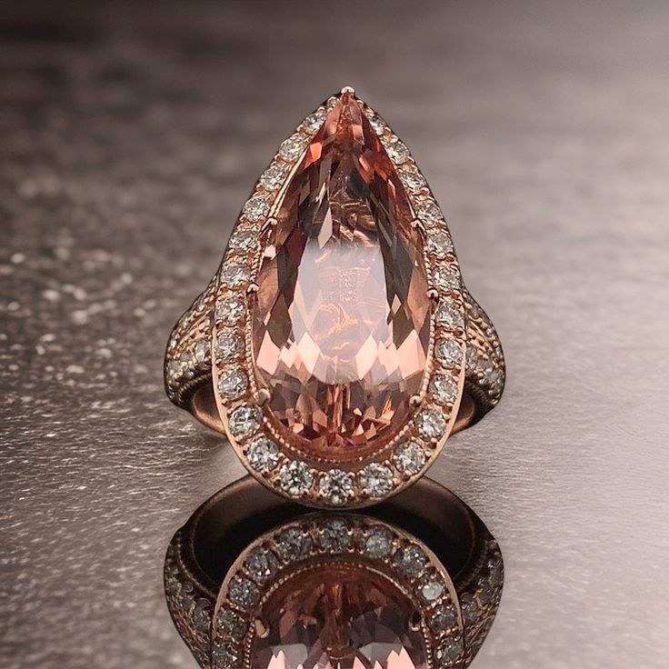 Morganite Diamond Ring 14 KT 6.91 TCW Certified $5,950 016633 - Certified Fine Jewelry Luxury Morganite Diamond Ring With Diamond Accents, Luxury Morganite Diamond Ring With Accents, Formal Morganite Diamond Ring In Fine Jewelry Style, Formal Morganite Diamond Ring Fine Jewelry, Formal Morganite Diamond Ring, Luxury Morganite Diamond Ring With Prong Setting, Formal Morganite Diamond Ring With Brilliant Cut, Formal Morganite Diamond Ring With Diamond Accents, Classic Morganite Diamond Ring For Formal Occasions