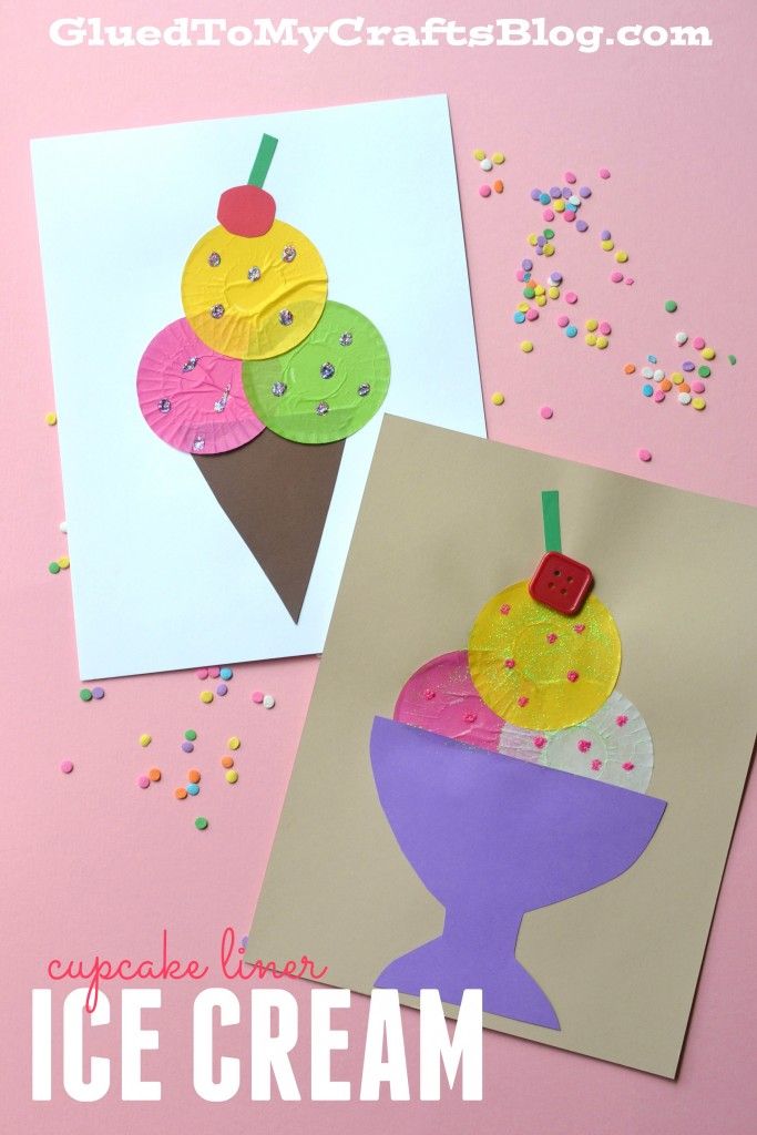 an ice cream sundae craft for kids to make