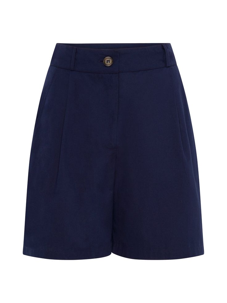 Carlina is a city short in classic navy blue. Crafted in BCI member cotton the pleated details draw inspiration from classic tailoring making these shorts perfect for both work and weekend. Classic Tailoring, City Shorts, Swimwear Shorts, Pleated Shorts, Shorts Women, Navy Shorts, Shirt Skirt, British Indian Ocean Territory, British Indian