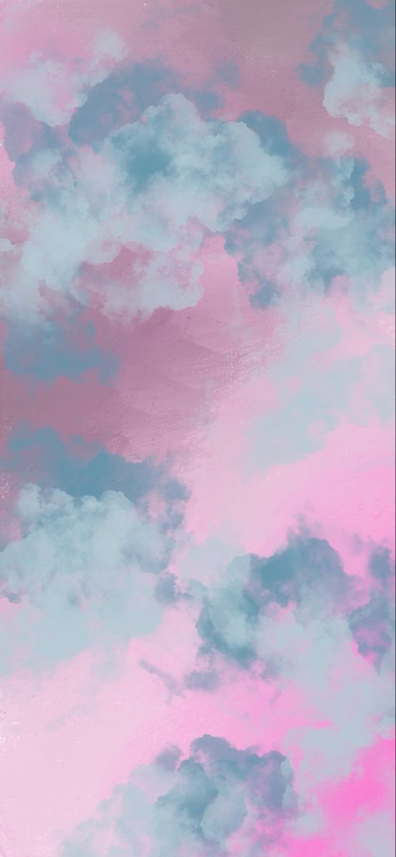 the sky is filled with pink and blue clouds