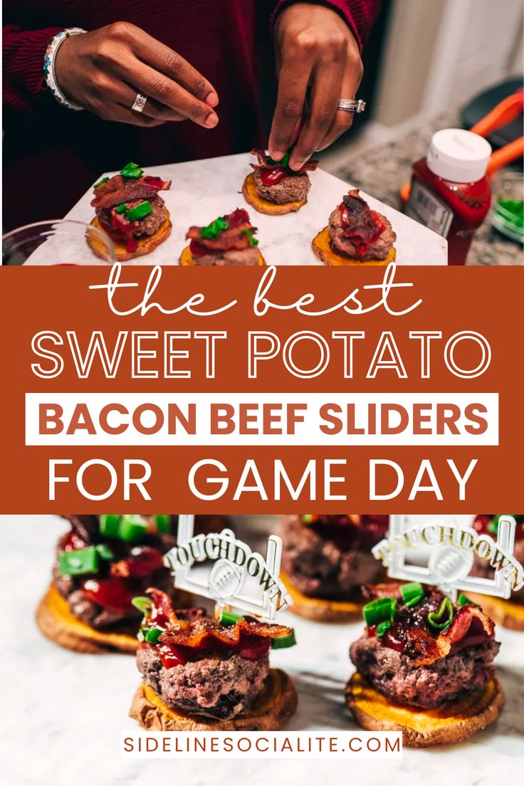 the best sweet potato bacon beef sliders for game day