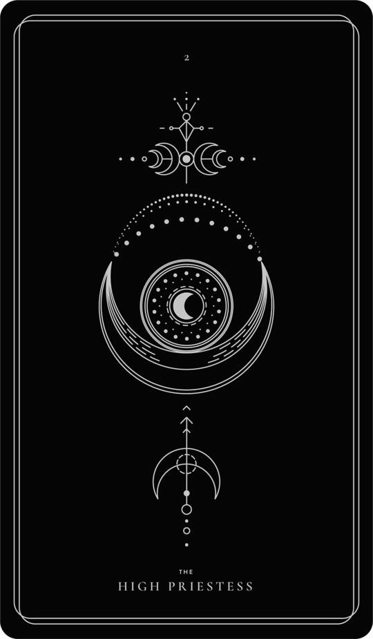 the high priestess tarot card with an all seeing eye in it's center