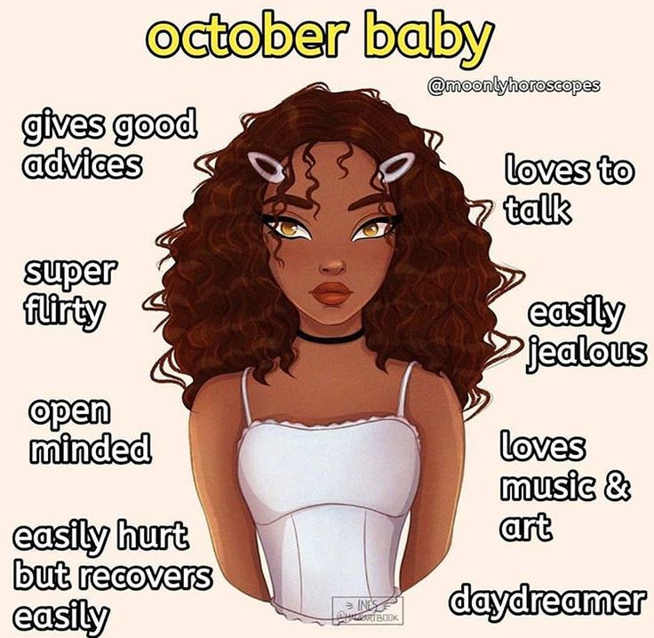 an image of a woman's face with words written on it that say october baby