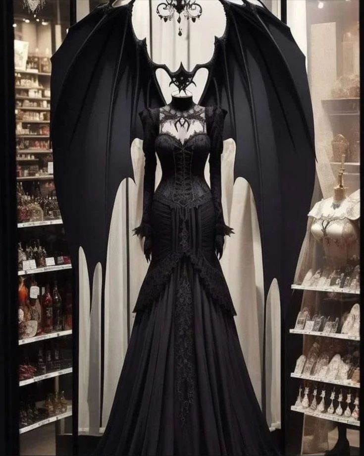 Goth Wedding Dress, Gothic Ball Gown, Villain Dresses, Goth Wedding Dresses, Gothic Gowns, Gothic Halloween Costumes, Masquerade Outfit, Raven Dress, Black Wedding Dress