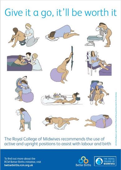 an advertisement for the royal college of midwives, which has been designed to give it go