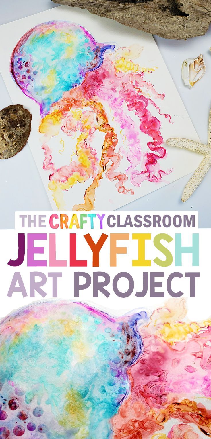 the crafty classroom jellyfish art project is perfect for kids to do with their creativity