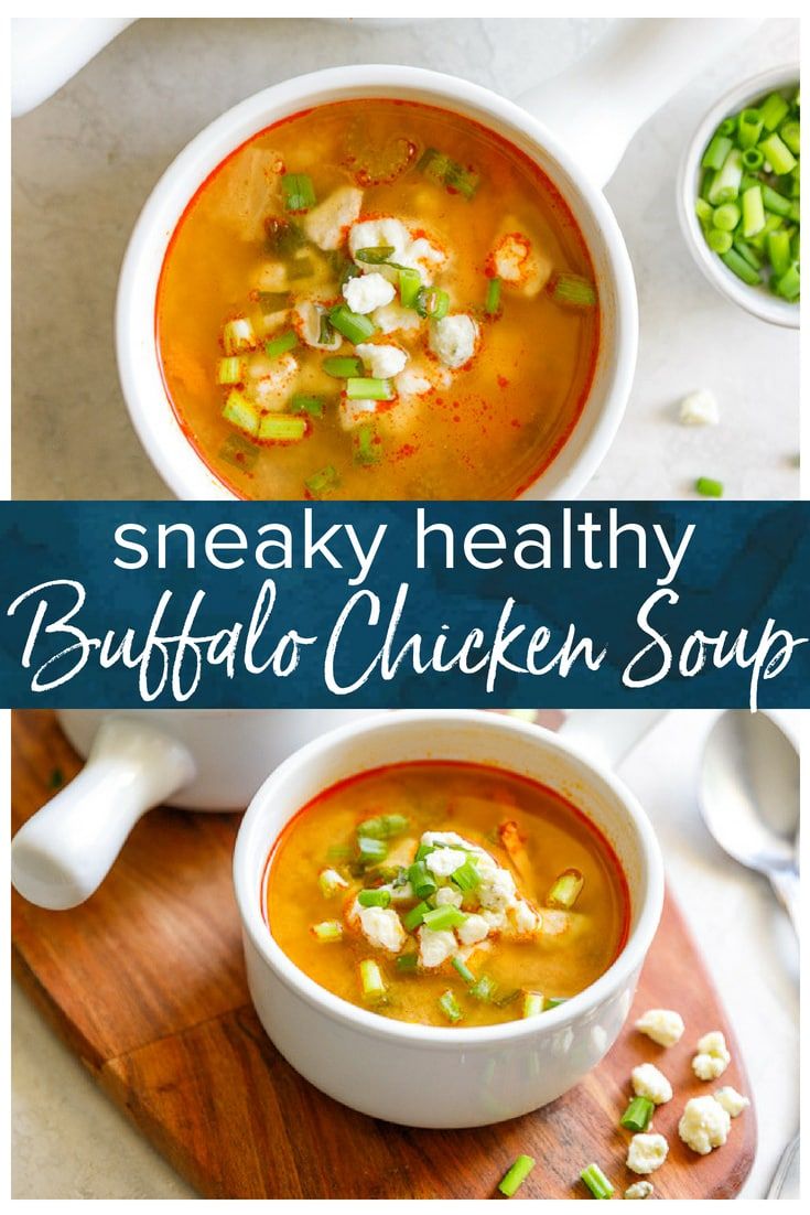 two bowls filled with chicken soup on top of a wooden cutting board