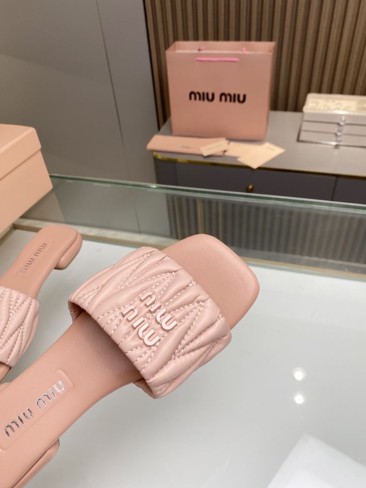 Worldwide delivery Miu Miu Slippers, Miumiu Shoes, Miu Miu Shoes, Miu Miu, Slippers, Quick Saves