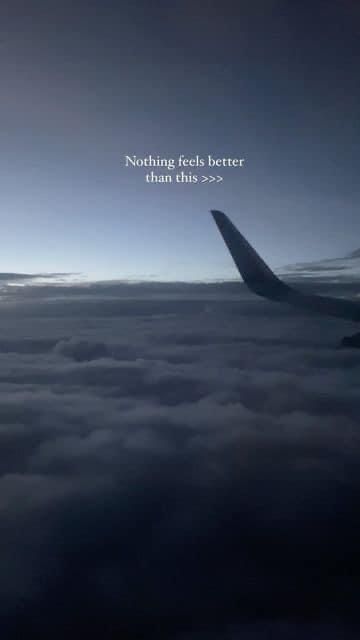 an airplane wing with the words nothing could better than this? written on it in white