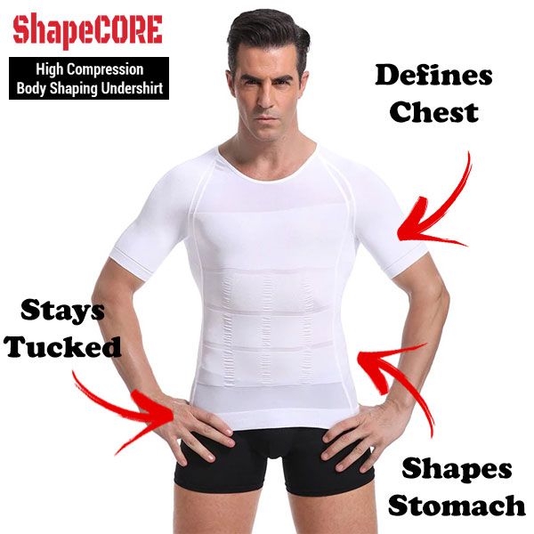 Transform the way you look and feel with the hottest new trend in Men's Wear: High Compression Undershirts! We've created this game changing, physique-improving, seamless high compression - body shaping undershirt. Look sharper, stand taller and feel stronger in any outfit. ✔️ Zoned compression areas target the abs, torso and firms the chest ✔️ Instantly slims and enhances the midsection while controlling the chest ✔️ Enhanced lumbar support improves posture ✔️ Discreet and 100% invisible Be Invisible, Bypass Surgery, Compression Shirt, Improve Posture, Lose 20 Pounds, 20 Pounds, New Trend, Body Shapers, Stand Tall