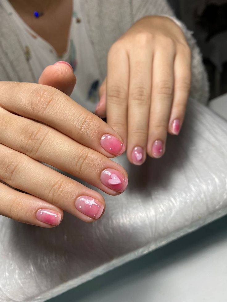 Jelly Nails Jelly Nails Tan Skin, Pink Nails On Tan Skin, Matte Jelly Nails, Nail Art Tan Skin, Jelly Nails Short, Short Jelly Nails, Tan Skin Nails, Jelly Pink Nails, Jelly Sandwich Nails