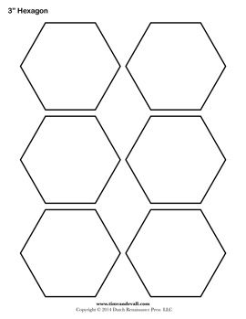 four hexagons are shown in the same pattern