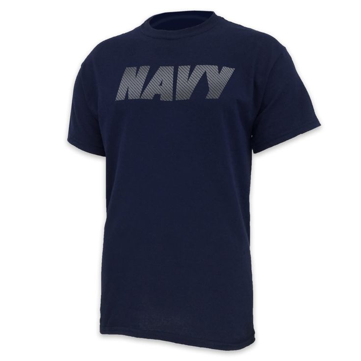 NAVY REFLECTIVE PT T-SHIRT (NAVY) 3 Gym Tshirt, Military Pride, Navy Man, U S Navy, Screen Printing, Right Now, Mens T, Gym, Mens Graphic Tshirt