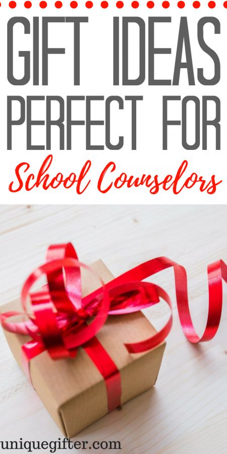 a gift box with red ribbon on it and the words, gift ideas perfect for school con