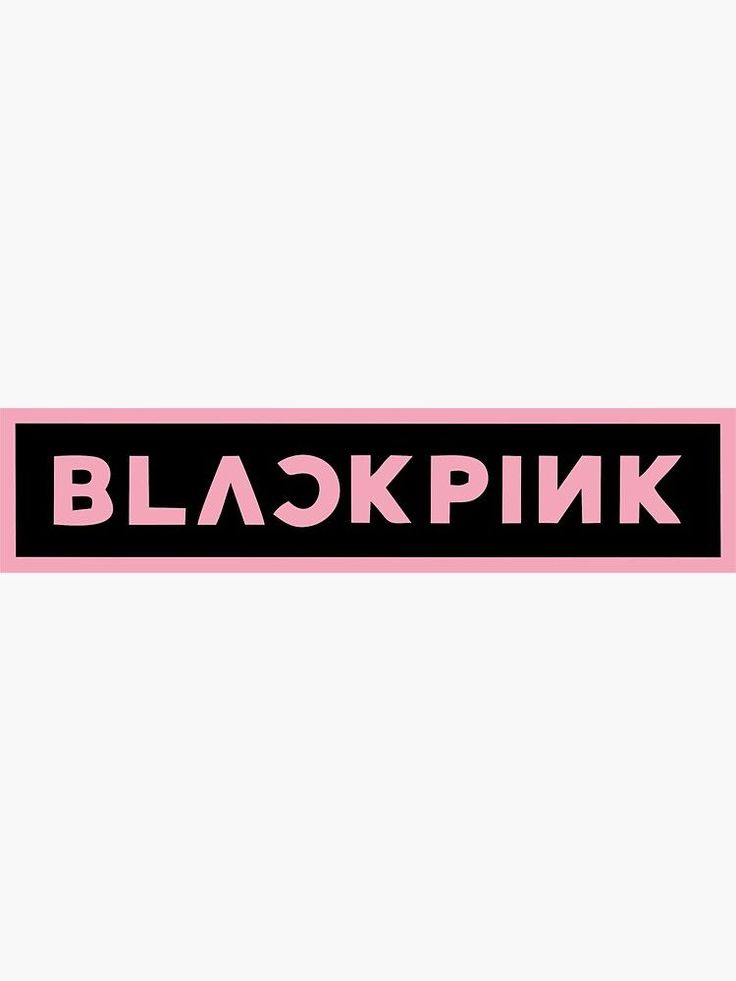 a black and pink sticker with the word blaakpnk on it