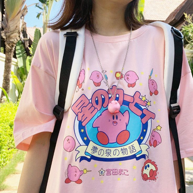 Harajuku & Fashion Kirby Star Allies cartoon printed t-shirt.  We offer FREE and USPS shipping for USA and China Post for any other country in the world. Customer service is included in the price too!!  Color: pink, black; Size:  Length 69cm, Bust 108cm, Sleeve 38cm; (divide by 2.54 for the size in inches). Kirby Clothes, Kirby Shirt, Kirby Star Allies, Kirby Star, Juicy Tracksuit, Girl Y2k, Summer T Shirts, Winter Outwear, Womens Sweatshirts Hoods