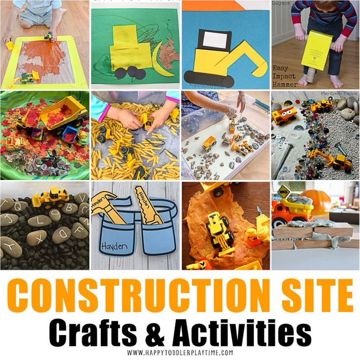 construction site crafts and activities for kids