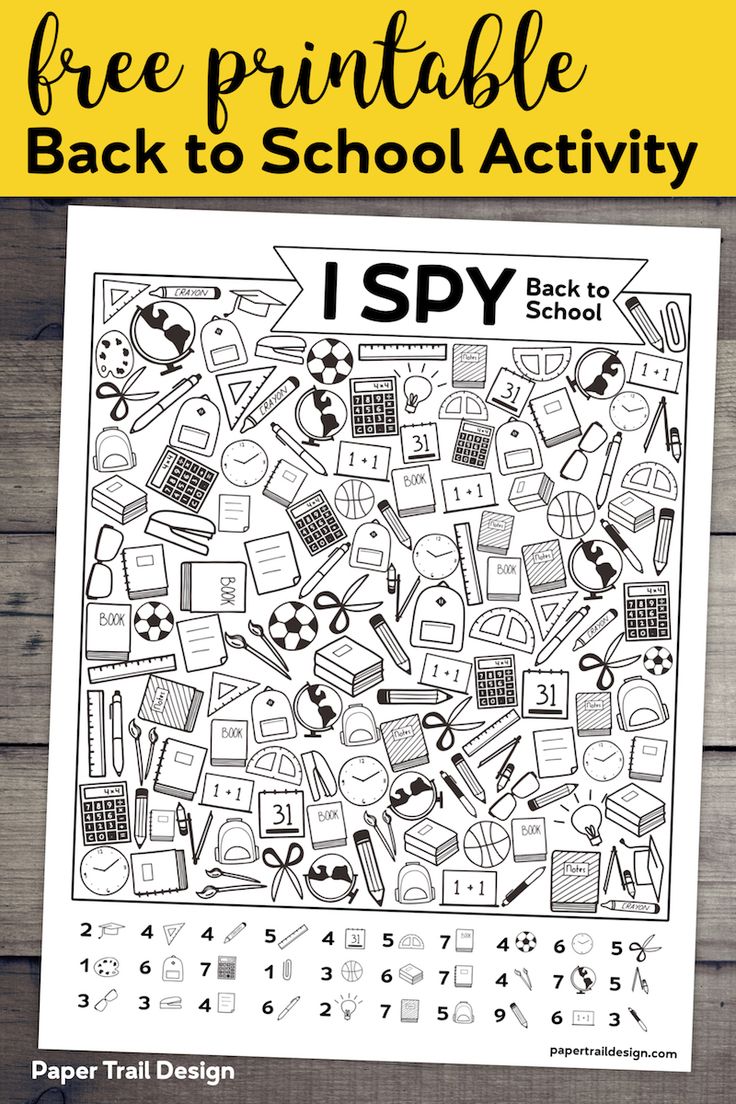 the back to school activity is shown with text that reads free printable back to school activity