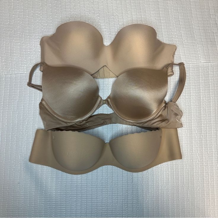 All Are Size 36a! 1 New, The Other 2 Are In Great Condition. 2 Are From Victoria’s Secret And The New One Is Wacoal. Come From A Clean, Smoke-Free Home. Victoria's Secret Beige Bra With Built-in Support, Victoria's Secret Beige Bra With Built-in Bra, Women's Intimates, Victoria’s Secret, Victoria's Secret, Bundles, Conditioner, Bra, Cream