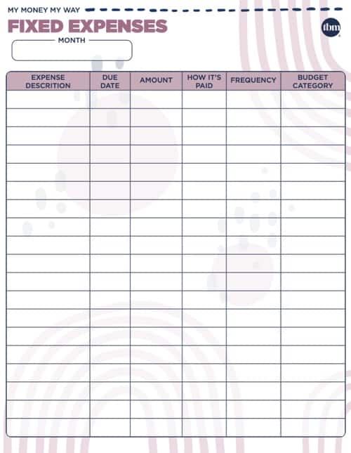 a printable worksheet for an employee's work schedule, with the words fixed