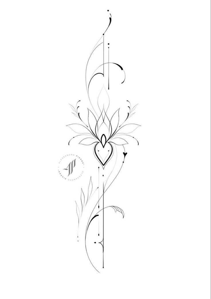 an artistic tattoo design with hearts and arrows