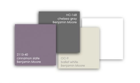 three different shades of gray and white with the names of each color on them, including one