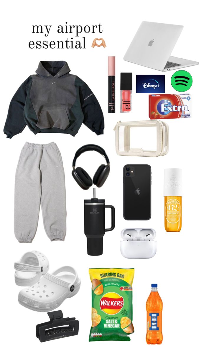 ideas to bring to an airport Plane Packing, Airport Essentials, Trip Essentials Packing Lists, Road Trip Bag, Travel Bag Essentials, Carry On Packing, Baddie Fits, Greece Holiday, Plane Travel