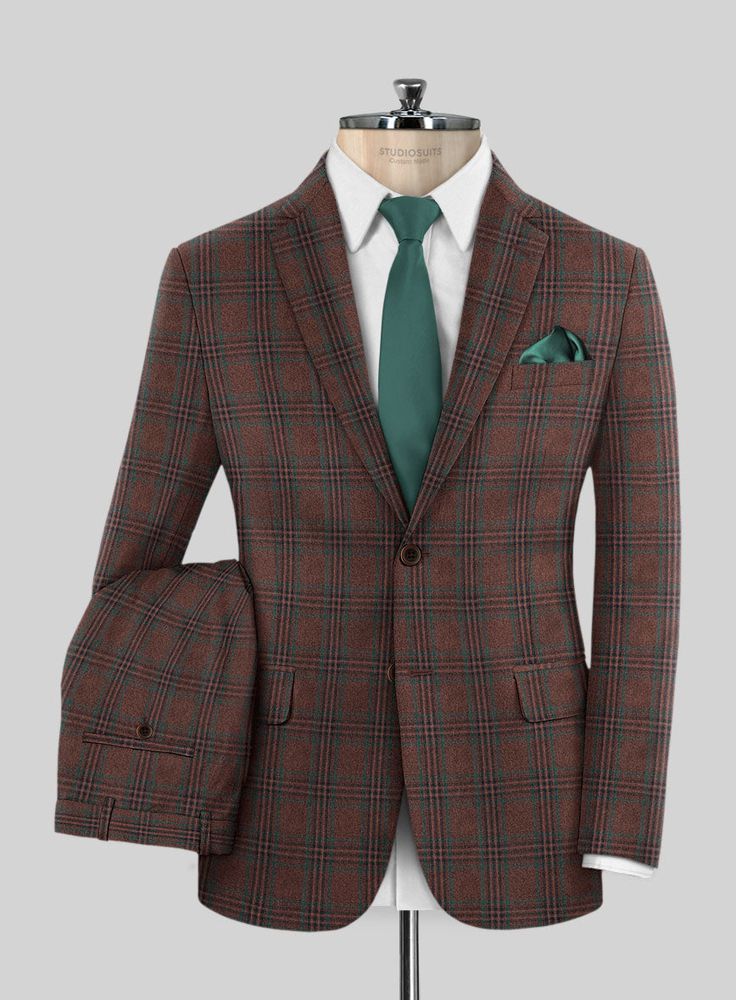 Dial the sophisticated charm with our Loro Piana Marlia Wool Suit. Firstly, the suit is made from a pure superfine merino wool fabric, which grants a delicate, flexible, alluring smoothness with a checks pattern over brown hues. Secondly, advocate genuine modesty with efficient tailoring that highlights the subtle differences with sharp close cuts and contoured silhouette perfect for a bold character to make a statement while turning up at a dining destination or a formal venue.  Choice of the E