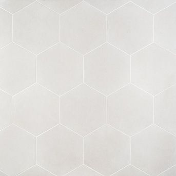 Artmore Tile Bower Hex White 12-in x 15-in Matte Porcelain Cement Look Hexagon Floor and Wall Tile (10.51-sq. ft/ Carton) in the Tile department at Lowes.com Artmore Tile, Townhouse Ideas, Hexagon Floor, Floor Outdoor, Affordable Tile, Backsplash Wall, Matte Porcelain Tile, Scandinavian Inspiration, Matte Tile