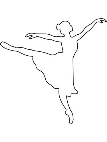 a black and white drawing of a ballerina