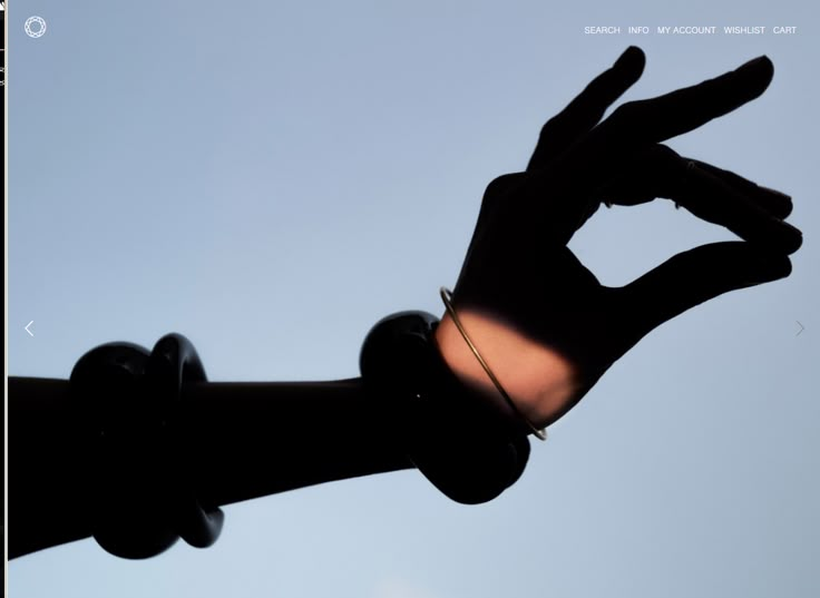 the silhouette of a person's hand reaching up into the sky