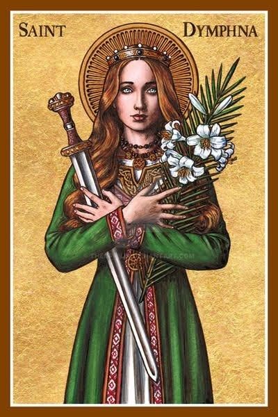 St Dymphna, Traditional Catholicism, All Saints Day, Religious Images, Religious Icons, Catholic Art, Patron Saints, Sacred Art, Roman Catholic