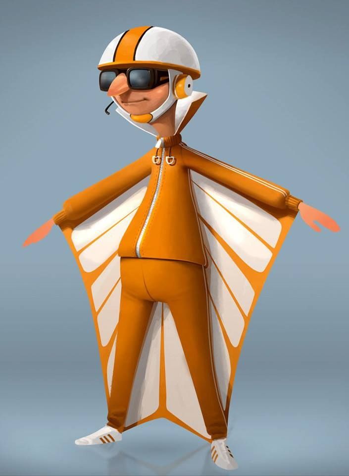 an orange and white cartoon character with sunglasses on