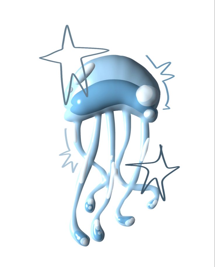 an image of a blue jelly with stars on it