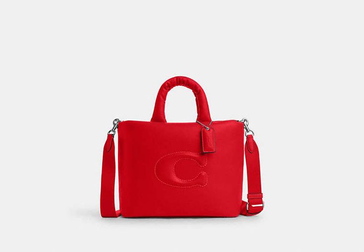 COACH®️ Outlet Official Site Tote Bag Coach, Brat Doll, Girly Bags, Luxury Purses, Coach Outlet, Mini Tote Bag, Color Rojo, Mini Tote, You Bag