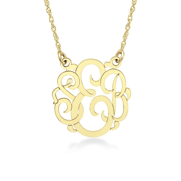 This ageless script monogram necklace embodies self-expression through sought-after design. Fit your style and budget with options in sterling silver, yellow and white gold. Explore our Personalized Jewelry Collection and make every piece uniquely yours (or theirs).Please note, all custom jewelry sales are final. | script monogram necklace | Yellow | Helzberg Diamonds Classic Monogram Name Necklace For Anniversary, Classic Monogram Initial Necklace In Yellow Gold, Classic White Gold Monogram Initial Necklace, Classic Monogram Initial Necklace For Anniversary, Elegant Monogram Name Necklace For Anniversary, Elegant Monogram 14k Gold Necklaces, Classic Monogram Initial Necklace, Monogram Initial Pendant Name Necklace In White Gold, Classic Yellow Gold Monogram Initial Necklace