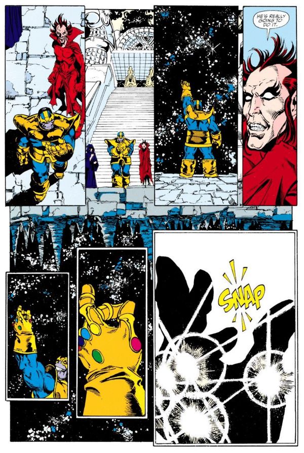 an image of comic panels with characters in the background